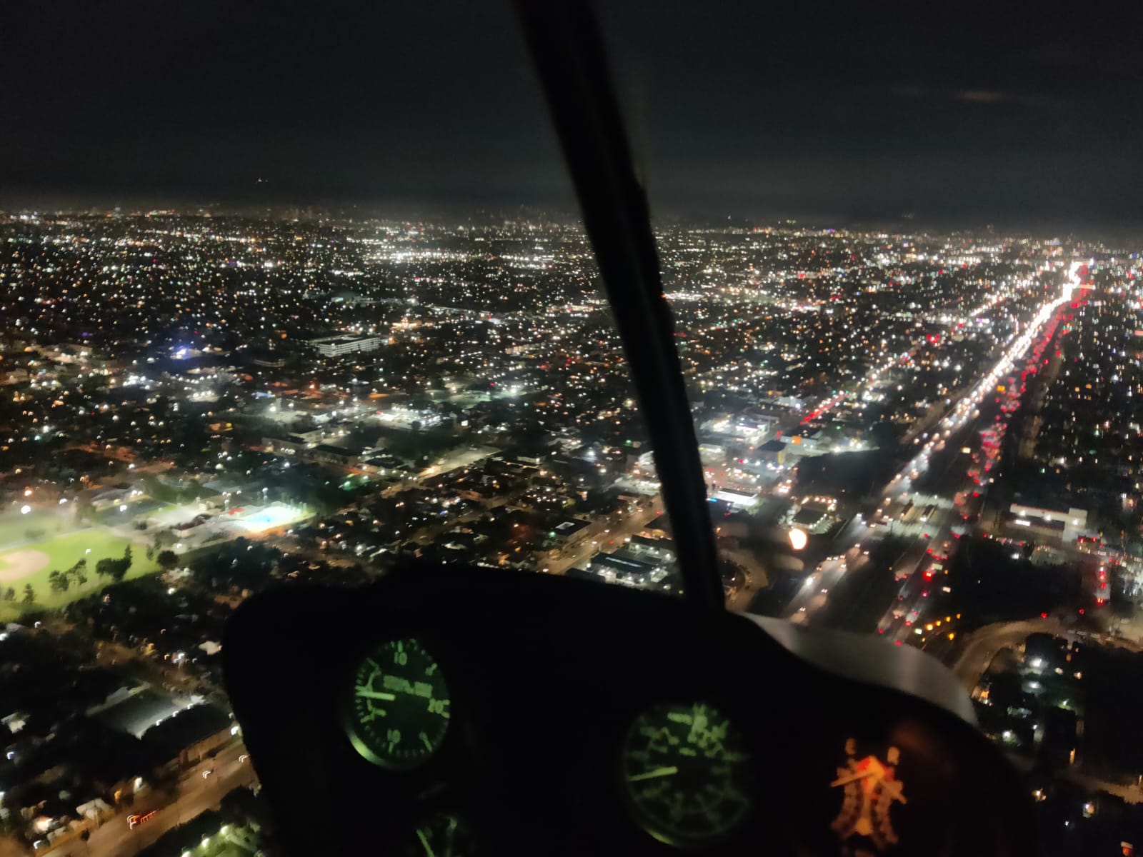 night magic of helicopter flying